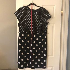 Black & white polka dot dress
